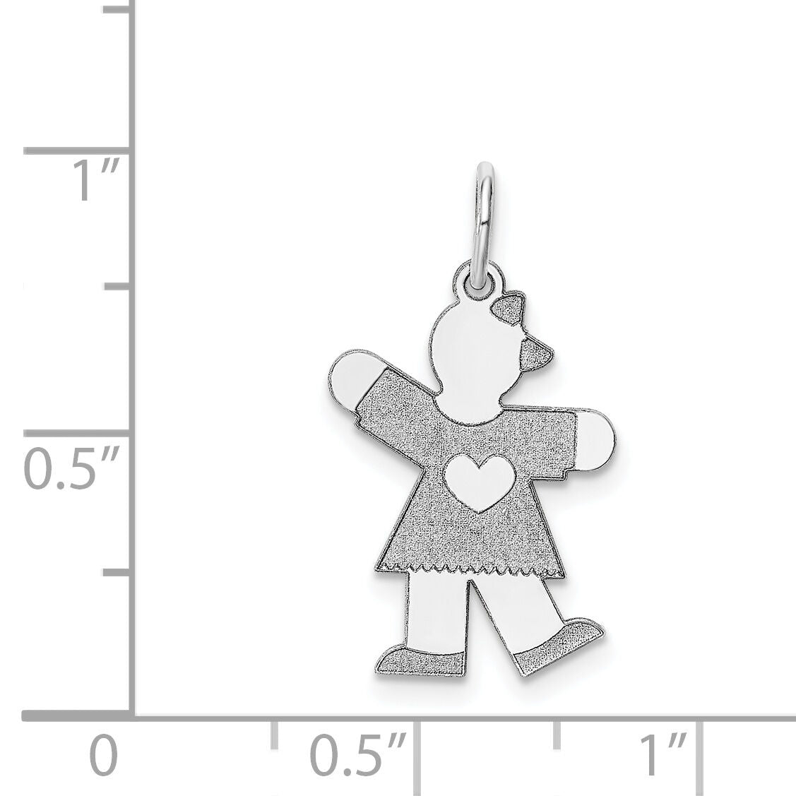 14k White Gold Kid Charm-XK1138W