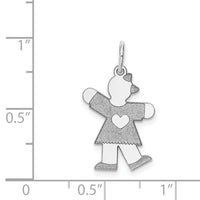 14k White Gold Kid Charm-XK1138W