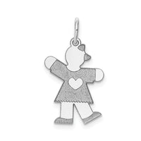 14k White Gold Kid Charm-XK1138W