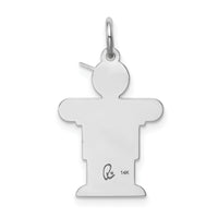 14k White Gold Kid Charm-XK1144W