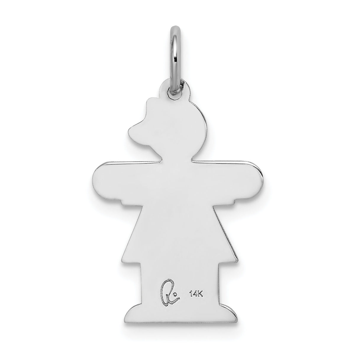 14k White Gold Kid Charm-XK1148W