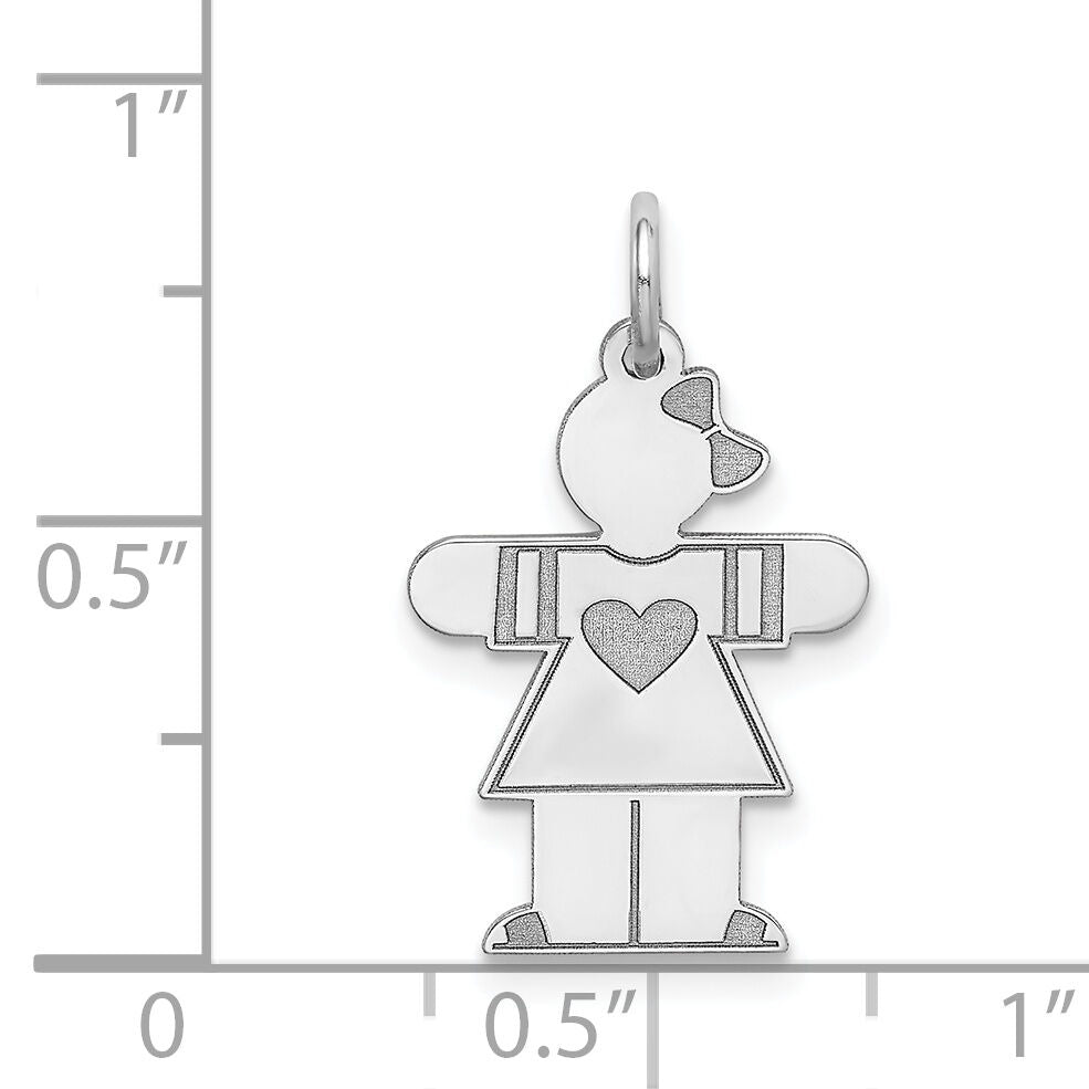 14k White Gold Kid Charm-XK1148W