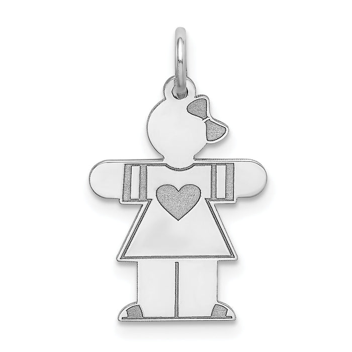 14k White Gold Kid Charm-XK1148W