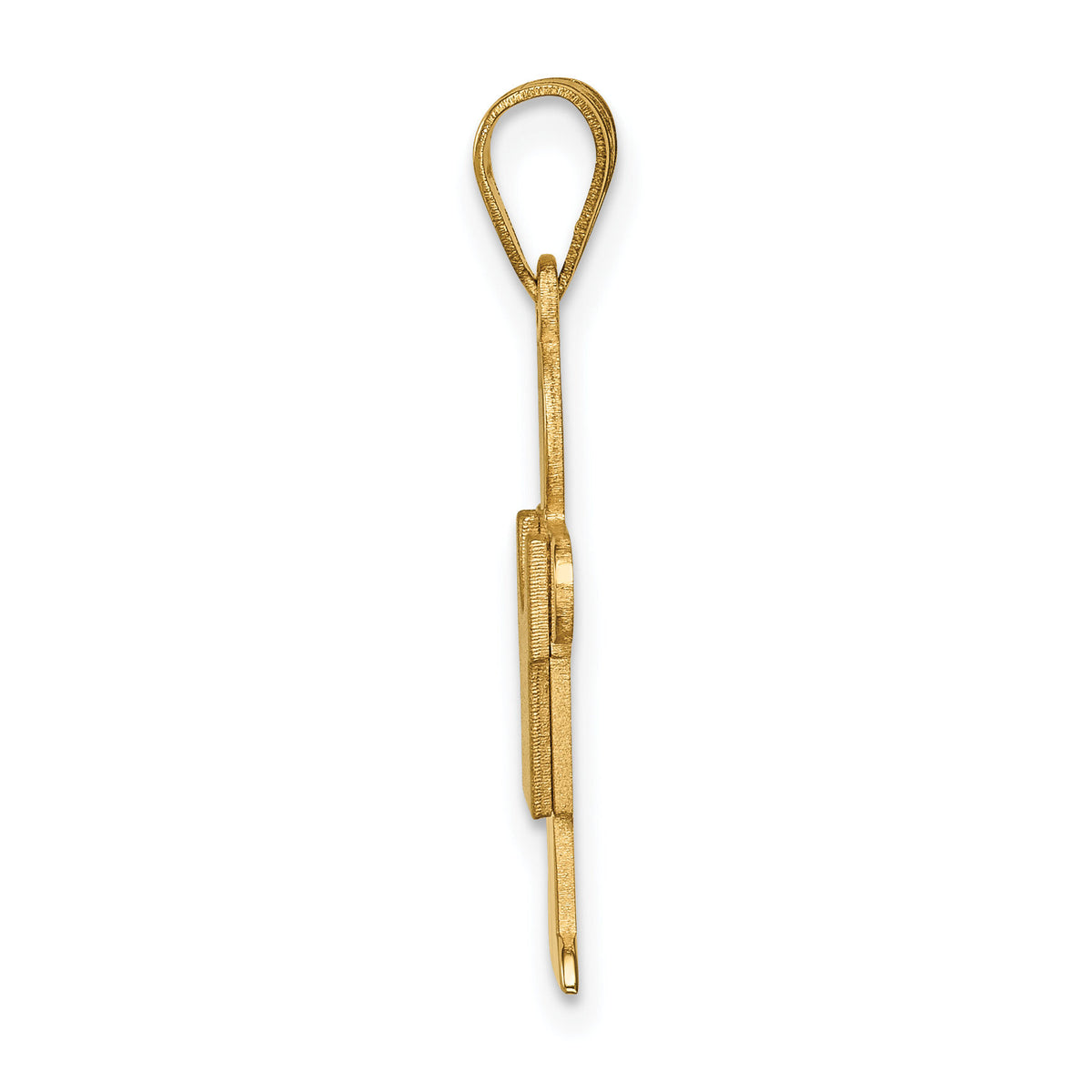 14k Solid Satin Engravable Boy Charm-XK202