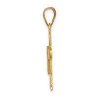 14k Solid Satin Engravable Boy Charm-XK202