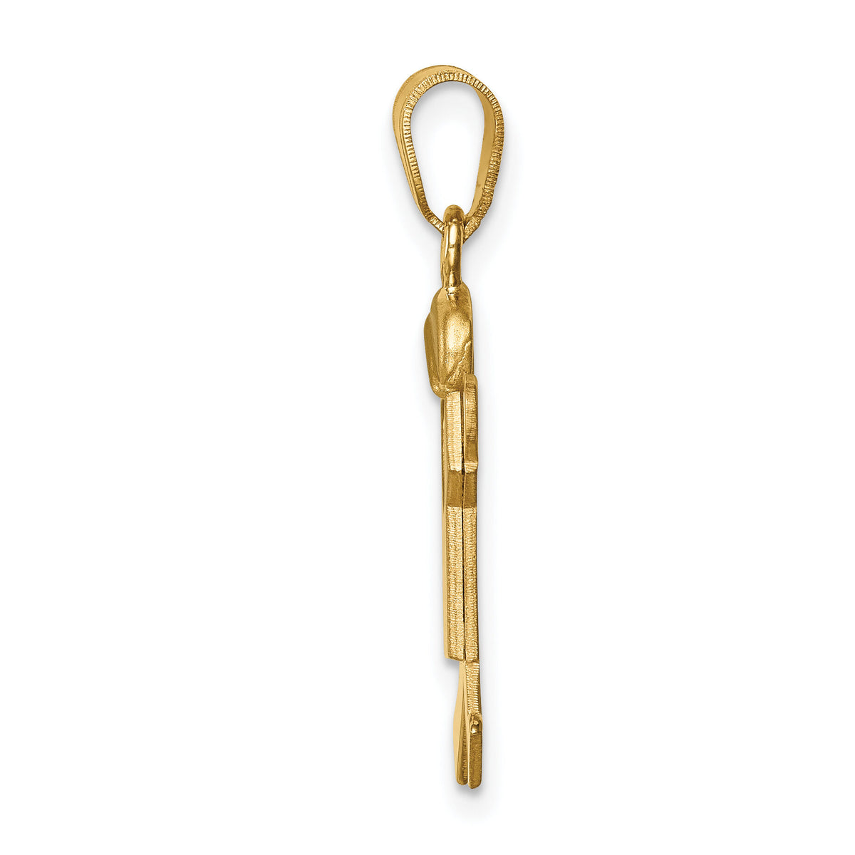 14k Two-Tone Small Boy w/ Hat on Left Engravable Charm-XK204
