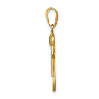 14k Two-Tone Small Boy w/ Hat on Left Engravable Charm-XK204