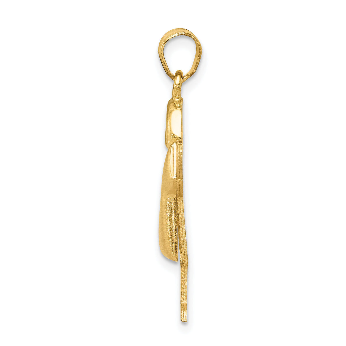 14k Puffed Boy w/Hat on Right Engravable Charm-XK229