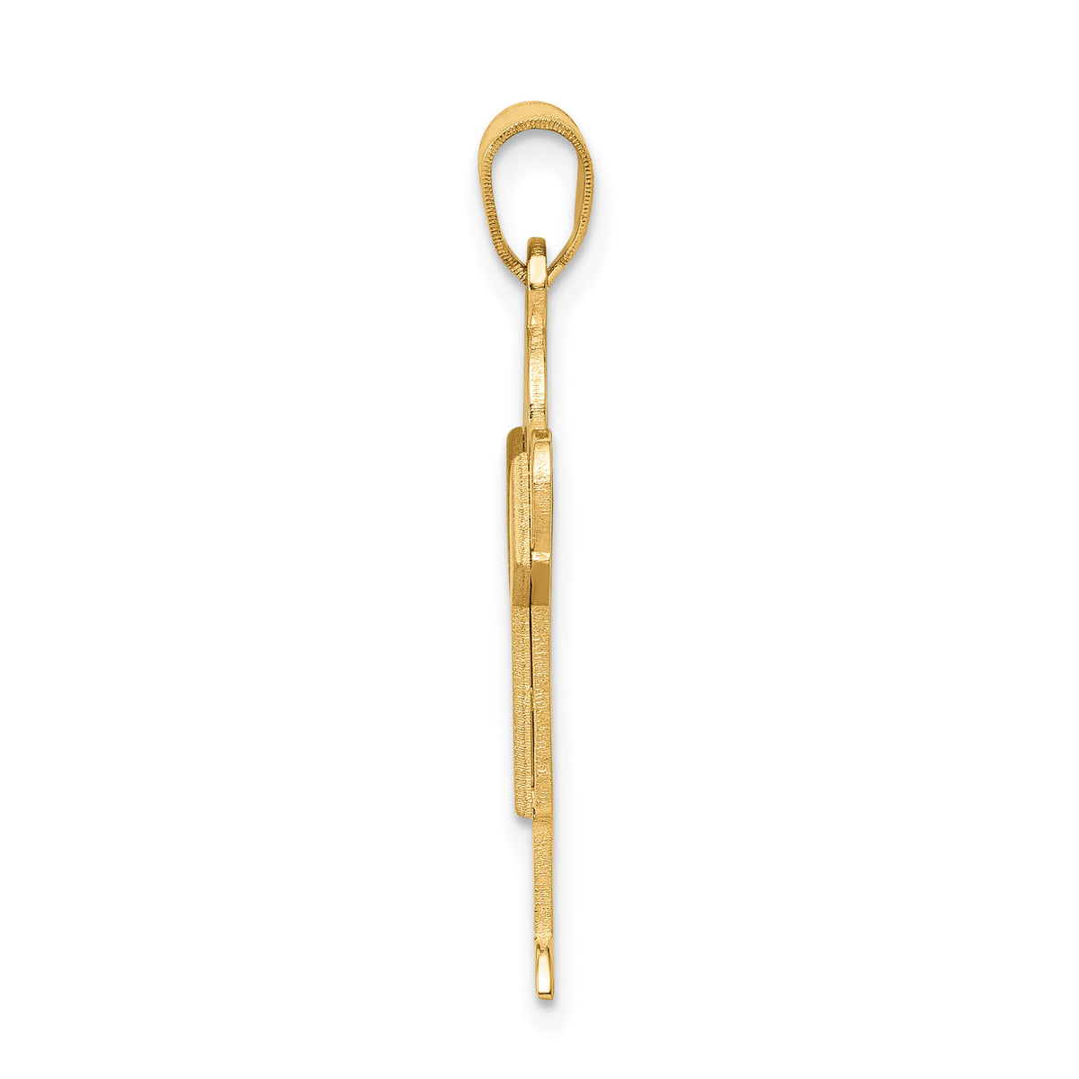 14k Solid Satin Engravable Boy Charm-XK235