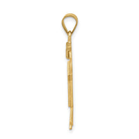 14k Two-Tone Large Boy w/Hat on Left Engravable Charm-XK237