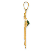 14k Boy with CZ May Birthstone Charm-XK265MAY