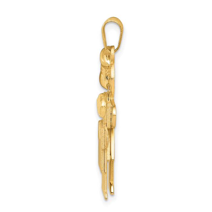 14k Big Girl and Little Boy Engravable Charm-XK293