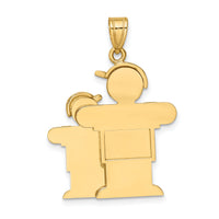 14k Big Boy and Little Boy Engravable Charm-XK294