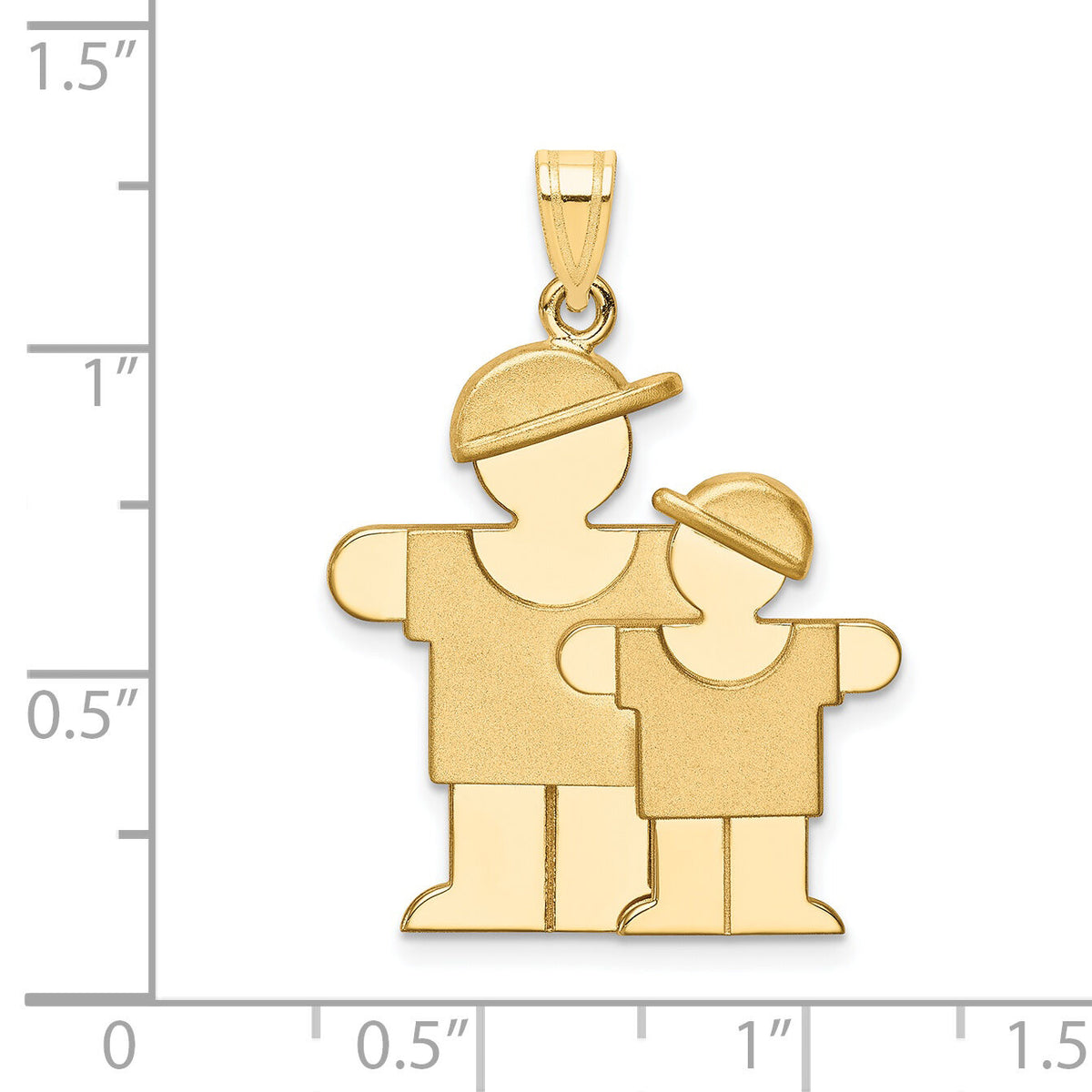 14k Big Boy and Little Boy Engravable Charm-XK294