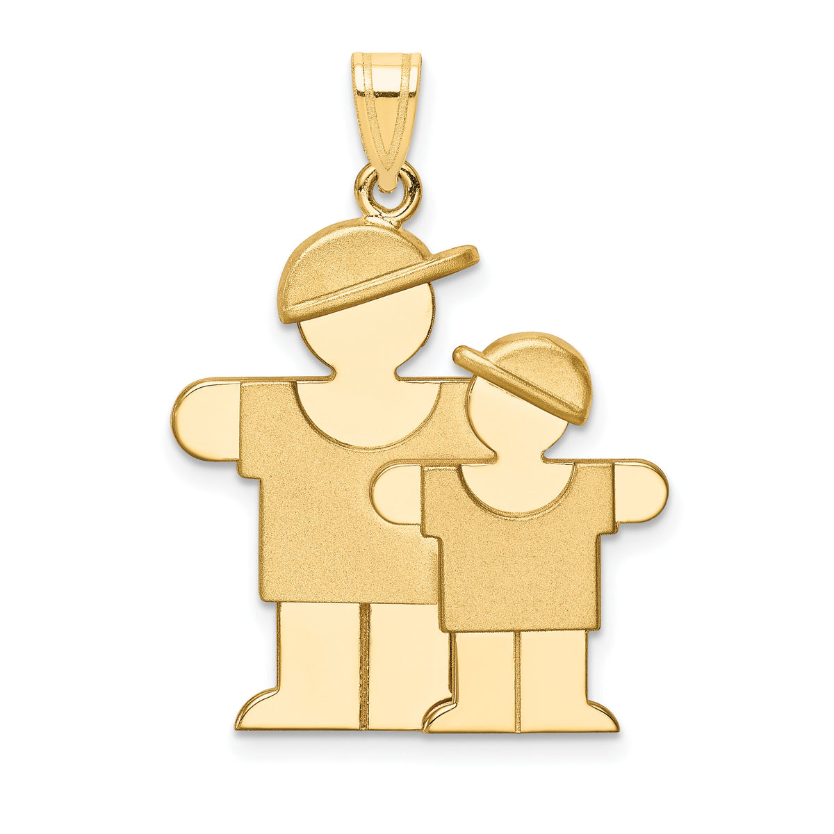 14k Big Boy and Little Boy Engravable Charm-XK294