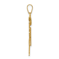 14k Solid Engravable Boy with Hat on Right Charm-XK385