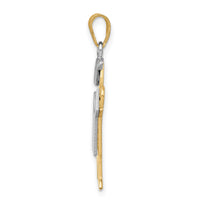14k Two-Tone Large Boy with Hat on Left Engravable Charm-XK415