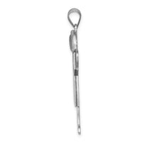 14k White Gold Large Boy with Hat on Right Engravable Charm-XK430