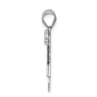 14k White Gold AA Diamond Kid Pendant-XK432AA