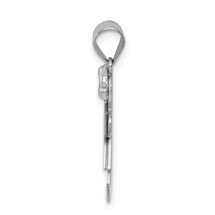 14k White Gold AA Diamond Kid Pendant-XK432AA