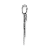 14k White Gold AA Diamond Kid Pendant-XK434AA