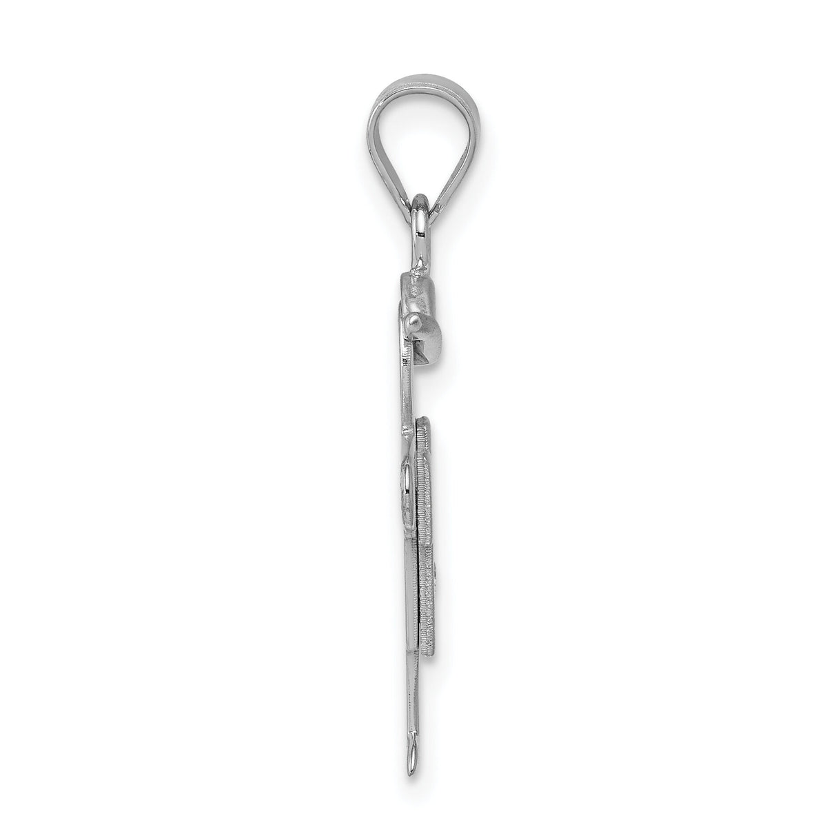 14k White Gold AA Diamond Kid Pendant-XK436AA
