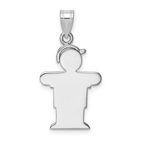 14k White Gold AA Diamond Kid Pendant-XK436AA
