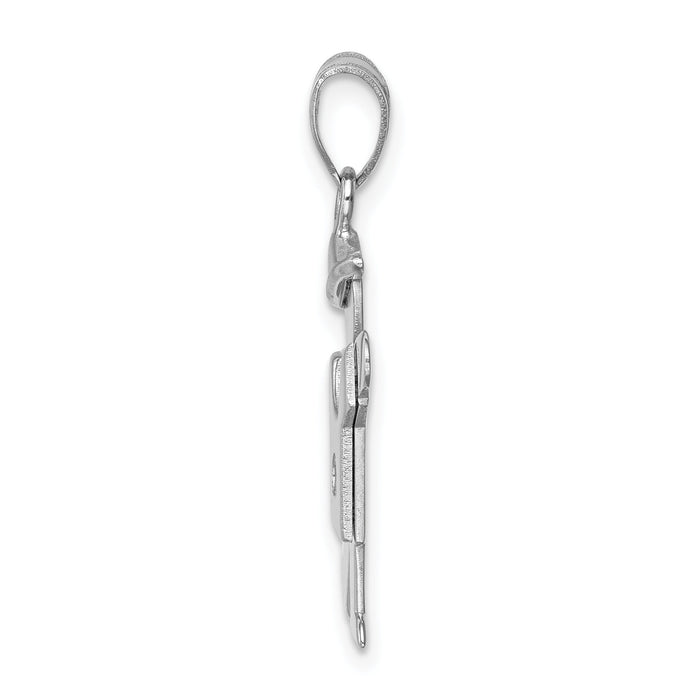 14k White Gold AA Diamond Kid Pendant-XK437AA