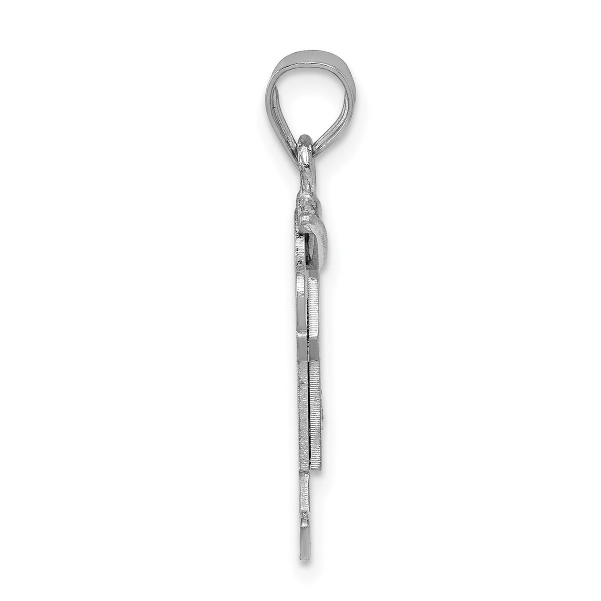 14k White Gold AA Diamond Kid Pendant-XK438AA