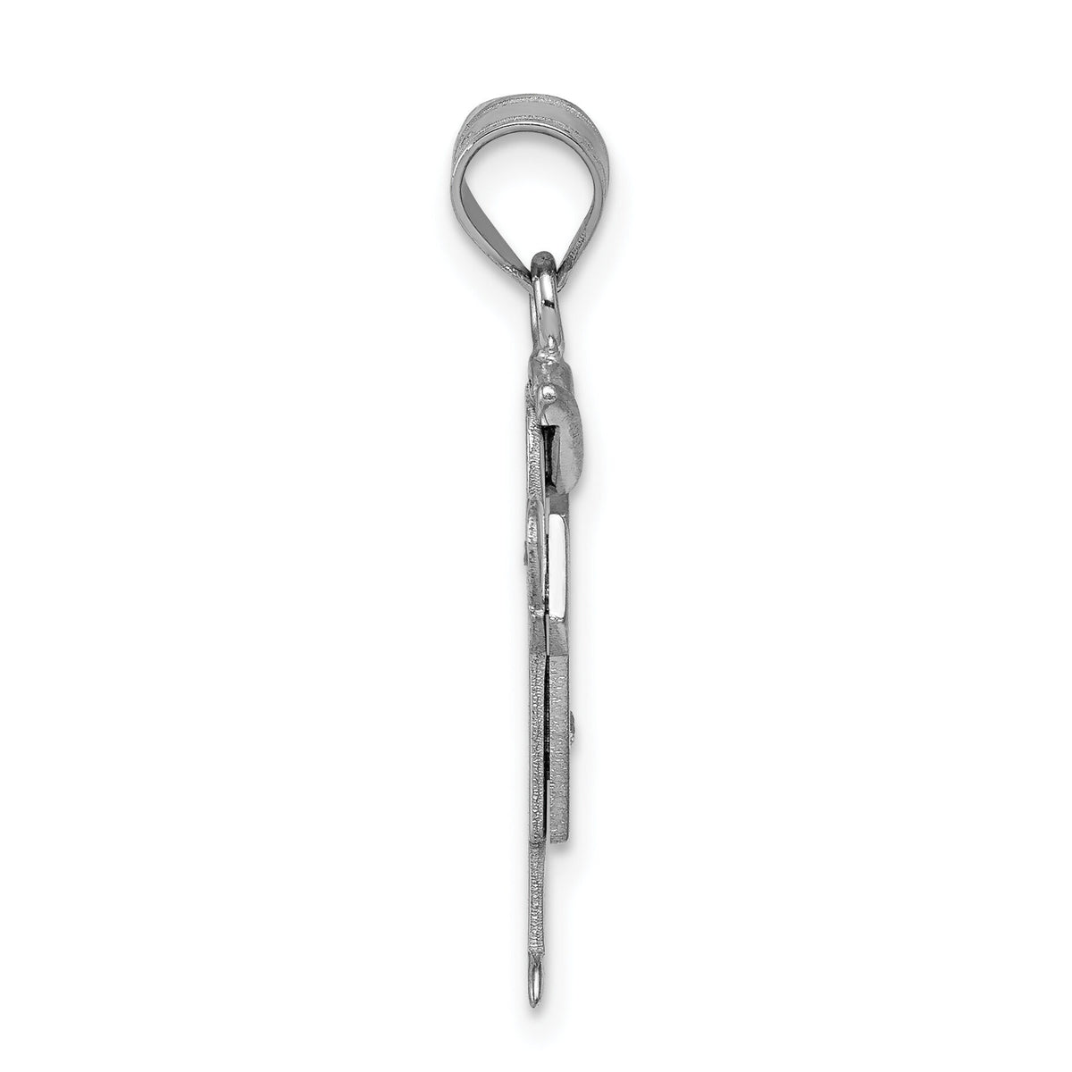 14k White Gold AA Diamond Kid Pendant-XK439AA