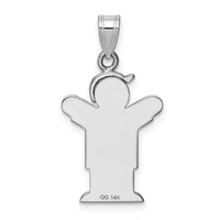 14k White Gold AA Diamond Kid Pendant-XK439AA