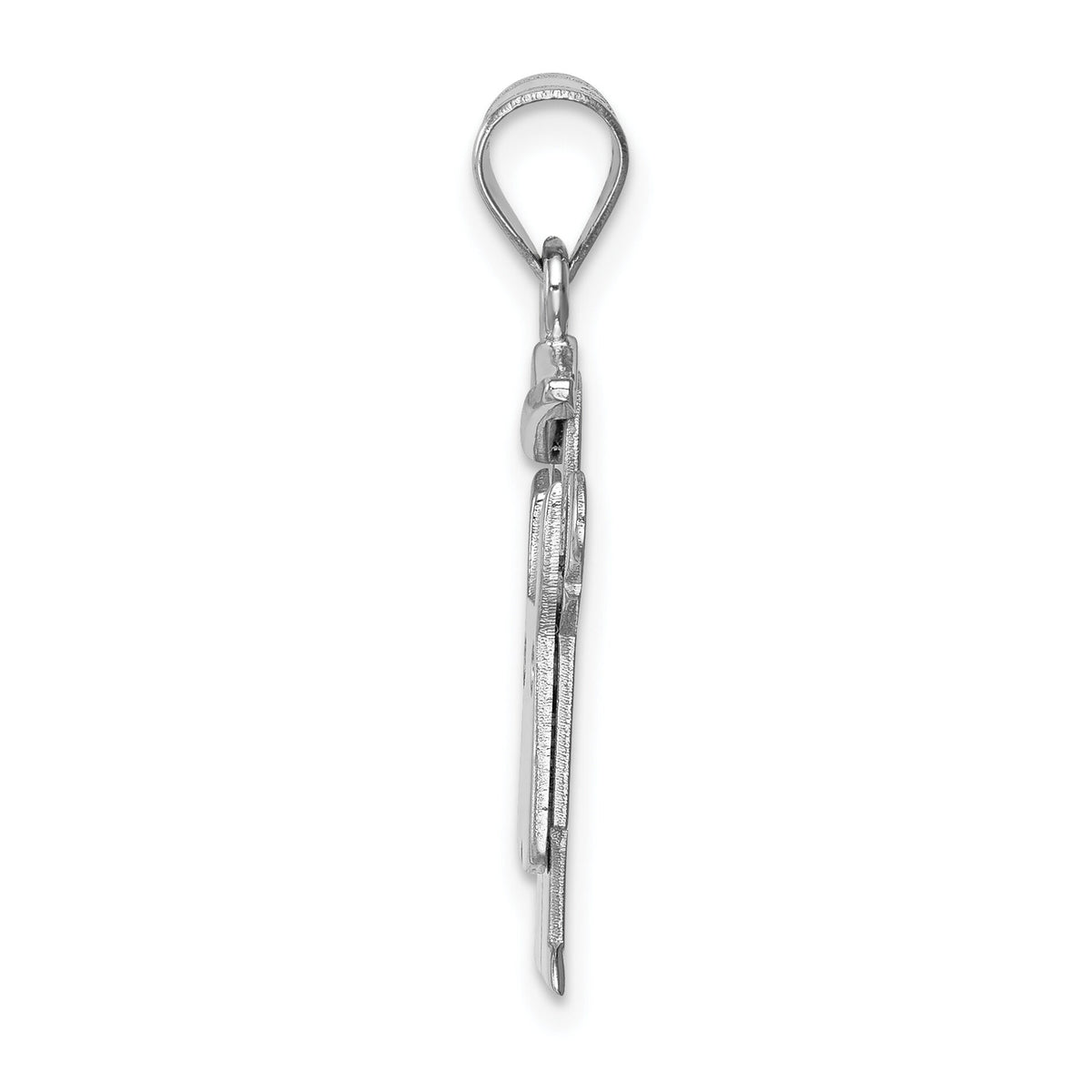 14k White Gold AA Diamond Kid Pendant-XK440AA