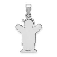 14k White Gold AA Diamond Kid Pendant-XK440AA