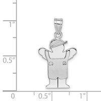 14k White Gold AA Diamond Kid Pendant-XK440AA