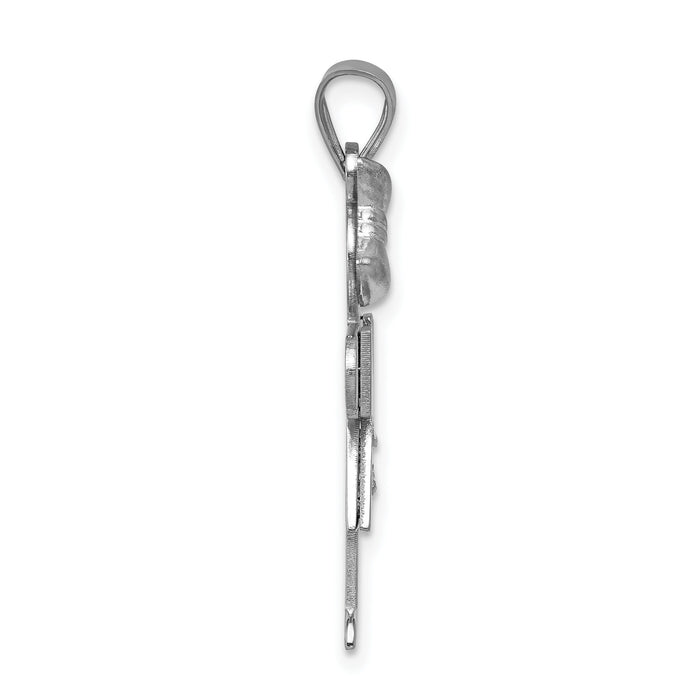 14k White Gold AA Diamond Kid Pendant-XK442AA