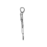 14k White Gold AA Diamond Kid Pendant-XK443AA