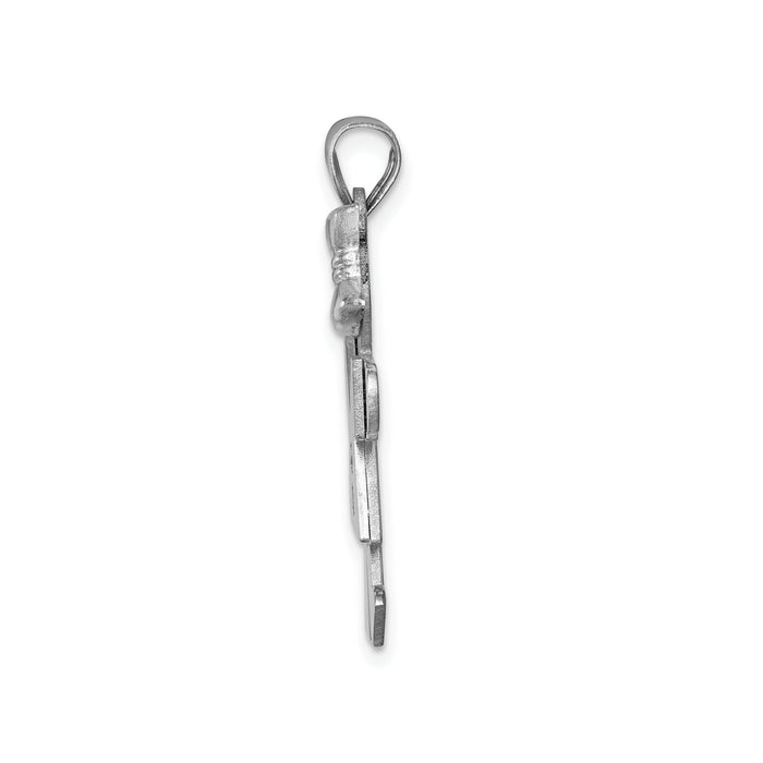 14k White Gold AA Diamond Kid Pendant-XK443AA