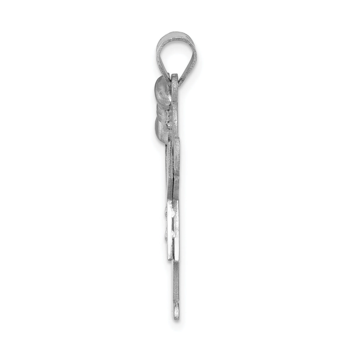 14k White Gold AA Diamond Kid Pendant-XK445AA