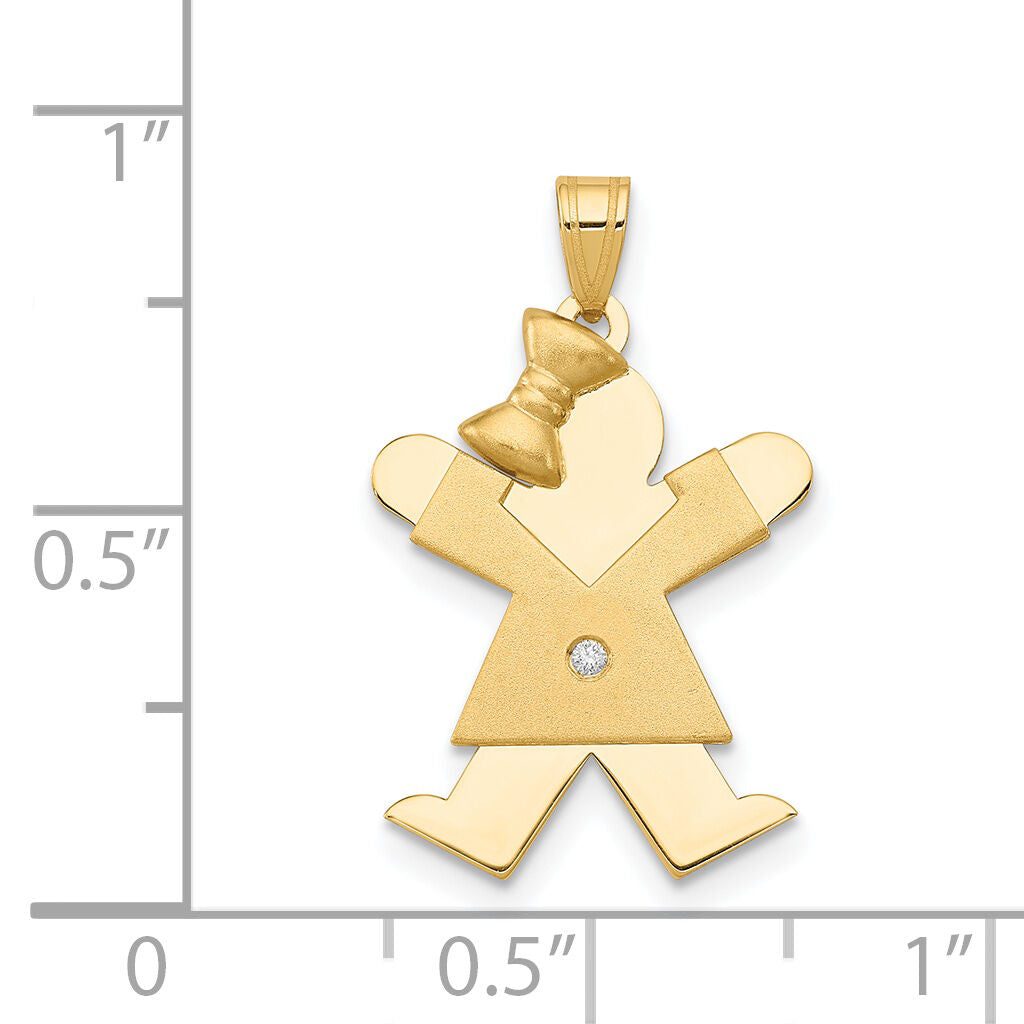 14k AA Diamond Kid Pendant-XK454AA