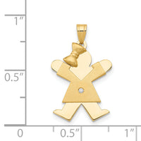 14k AA Diamond Kid Pendant-XK454AA