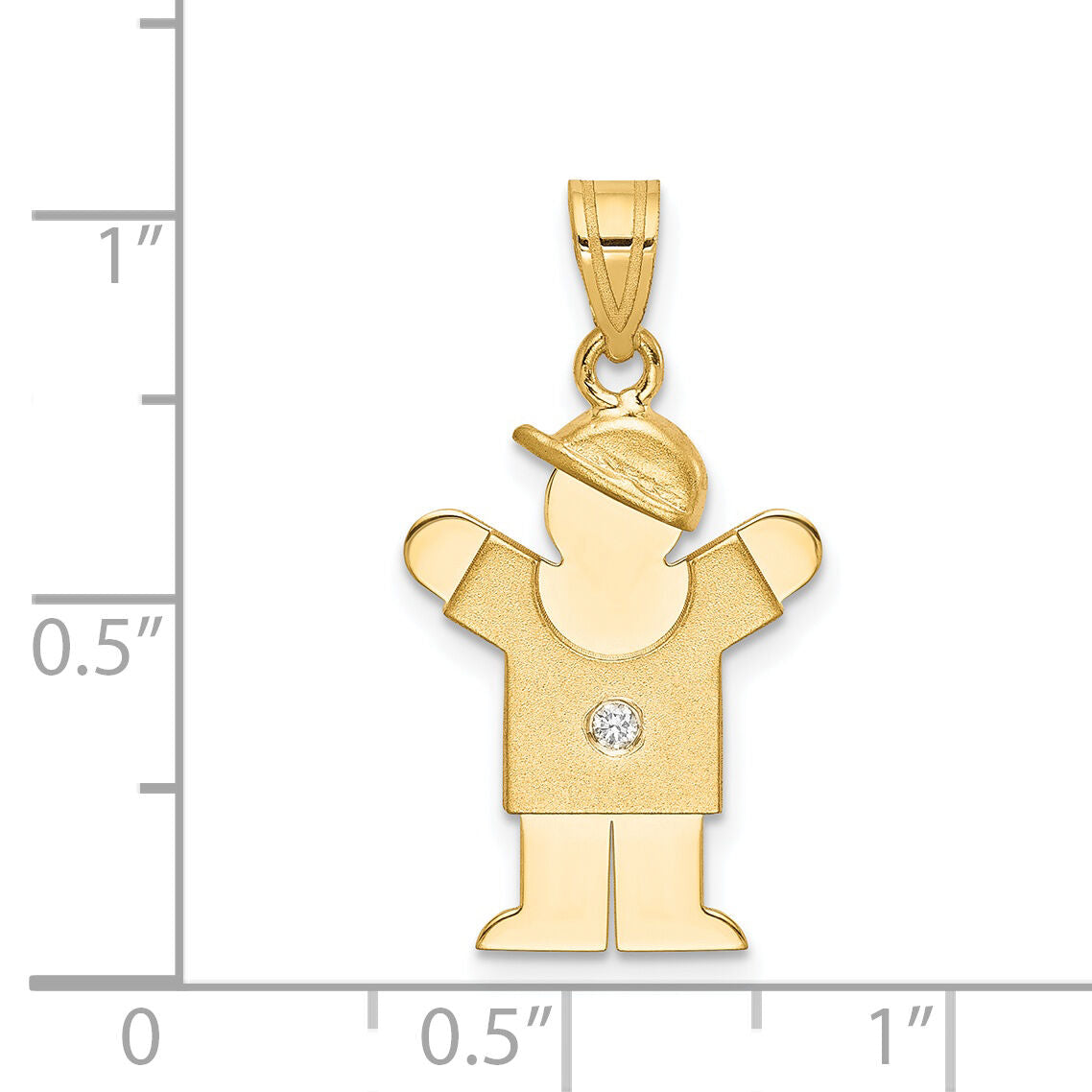 14k A Diamond Kid Pendant-XK459A
