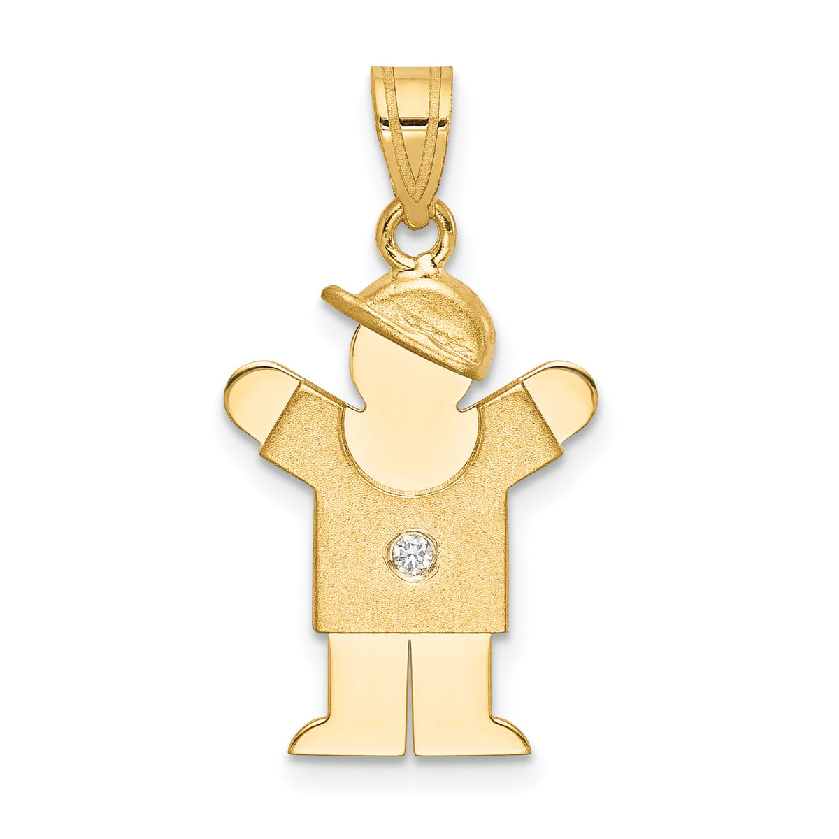 14k A Diamond Kid Pendant-XK459A