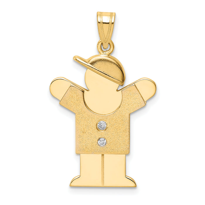 14k AA Diamond Kid Pendant-XK467AA