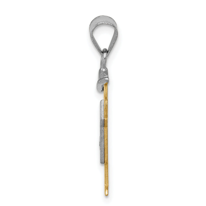 14k Two-tone AA Diamond Kid Pendant-XK503AA