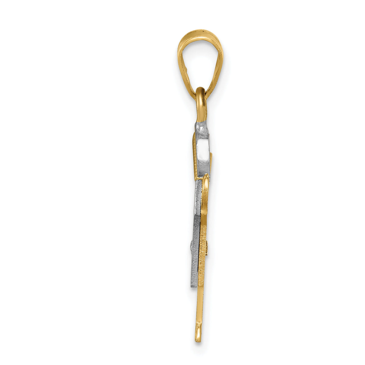 14k Two-tone AA Diamond Kid Pendant-XK505AA