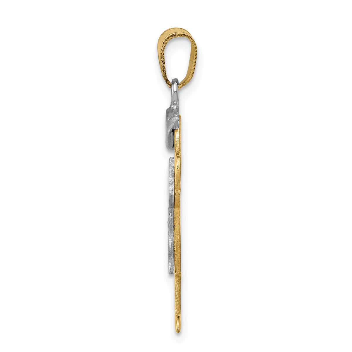 14k Two-tone AA Diamond Kid Pendant-XK513AA
