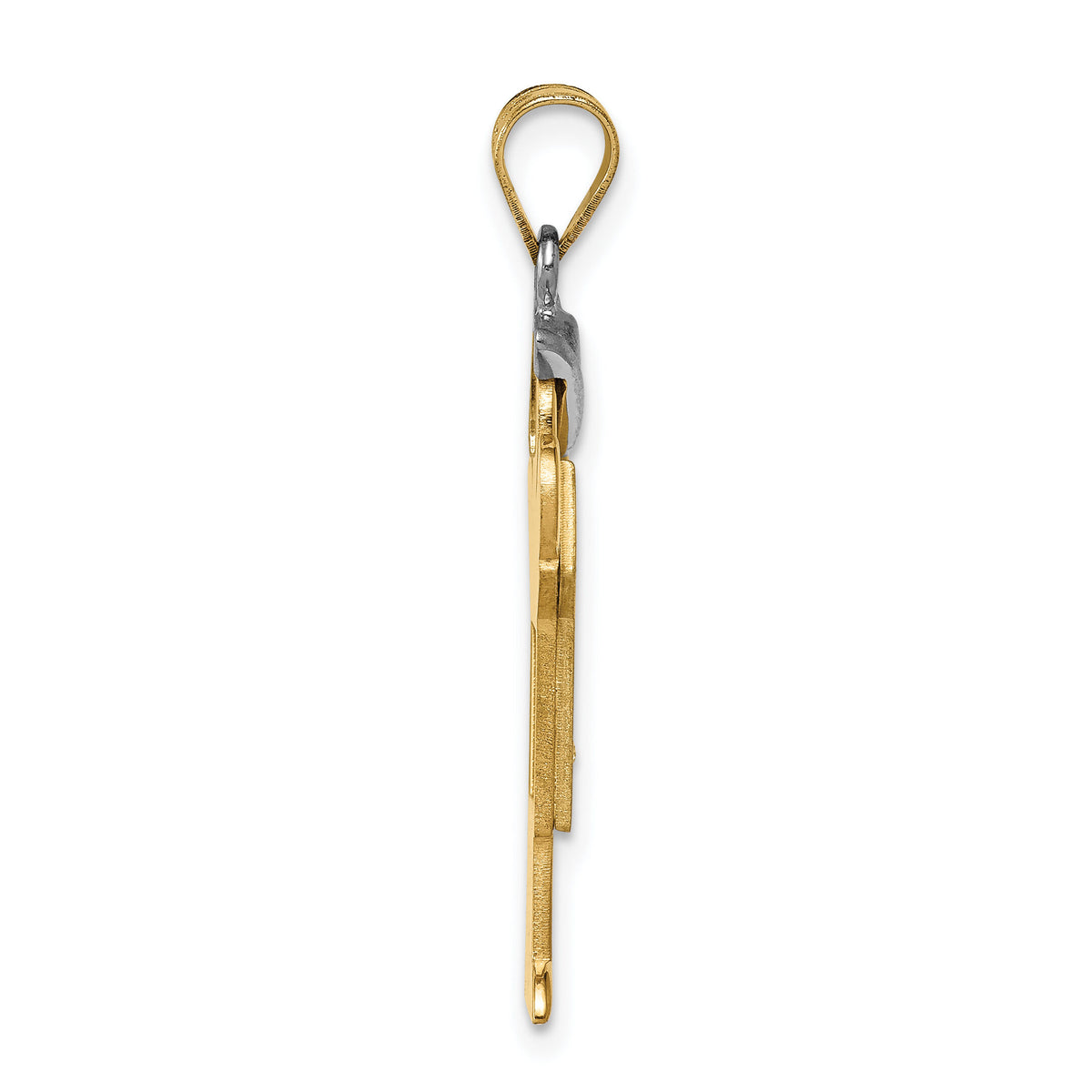 14k Two-tone AA Diamond Kid Pendant-XK515AA