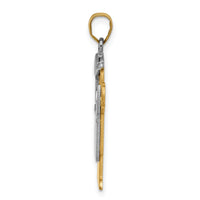 14k Two-tone AA Diamond Kid Pendant-XK516AA