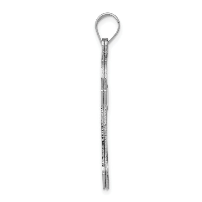 14k White Gold Passion Cross Pendant-XK592