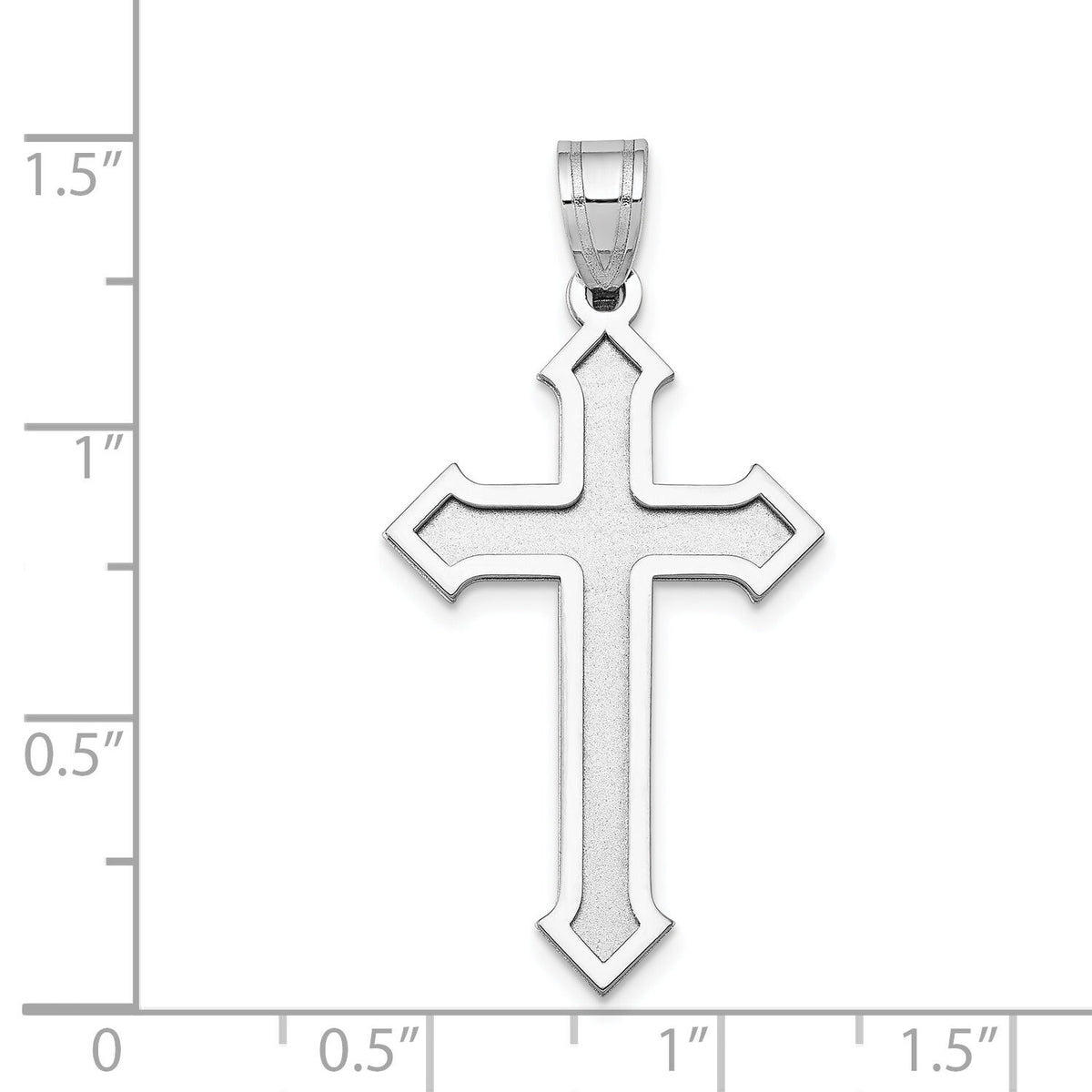 14k White Gold Passion Cross Pendant-XK592